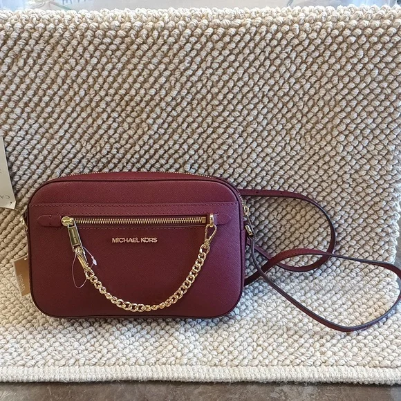 MICHAEL KORS Jet Set Large Saffiano Leather Crossbody Bag - Picture 6 of 10